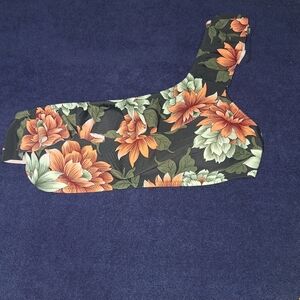 Floral One Shoulder Swim Bikini Top Women's Small